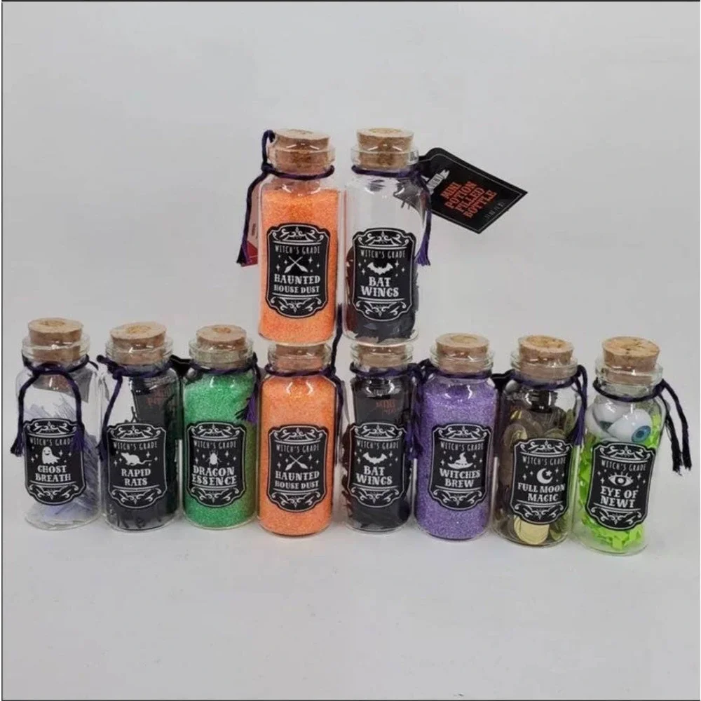 Target Bullseye 10 mini glass Witch's Grade Halloween potion bottles set 2021